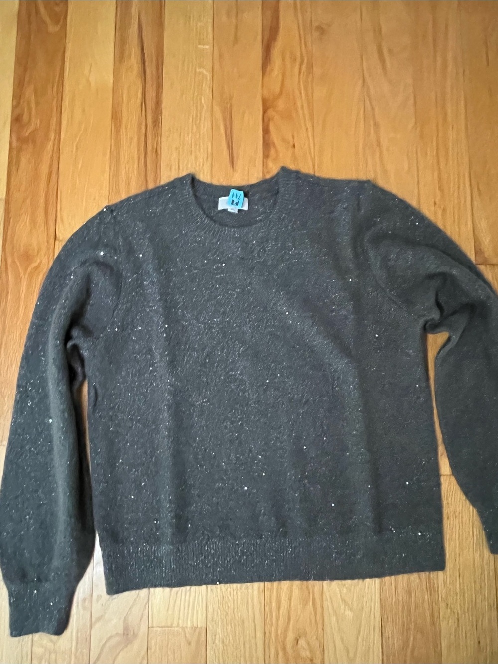 LOFT Ladies Charcoal Speckled Crewneck Sweater